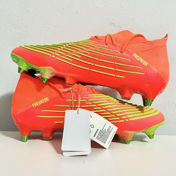Adidas Predator Edge.1 SG “Solar Red Green” Men’s Size 7.5-10.5 Soccer Cleats - Picture 6 of 13